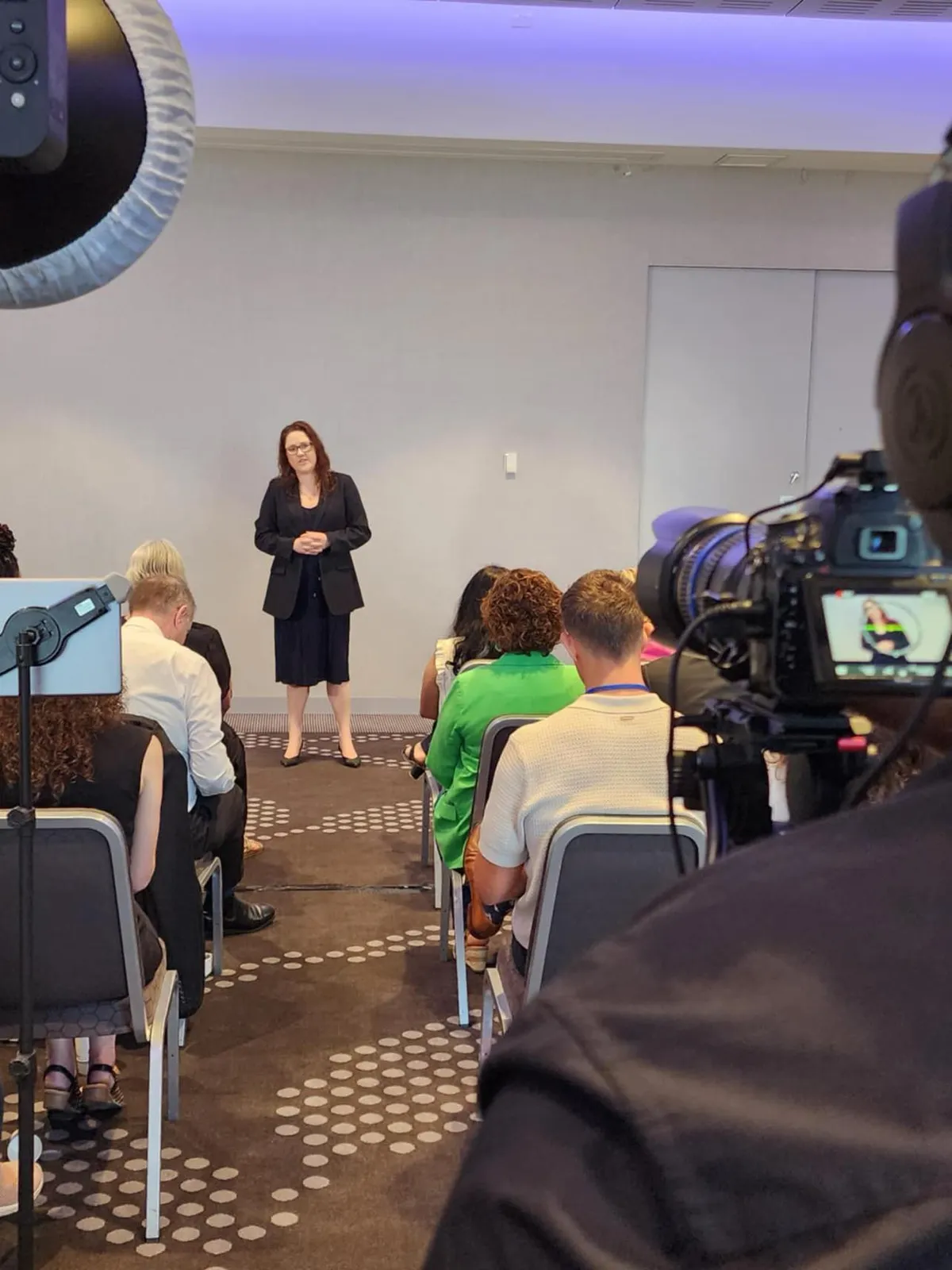 Tania Davies presenting
