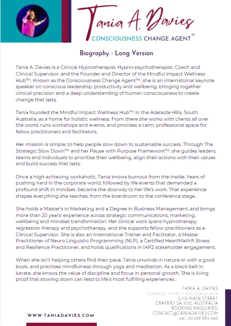 Tania Davies Biography