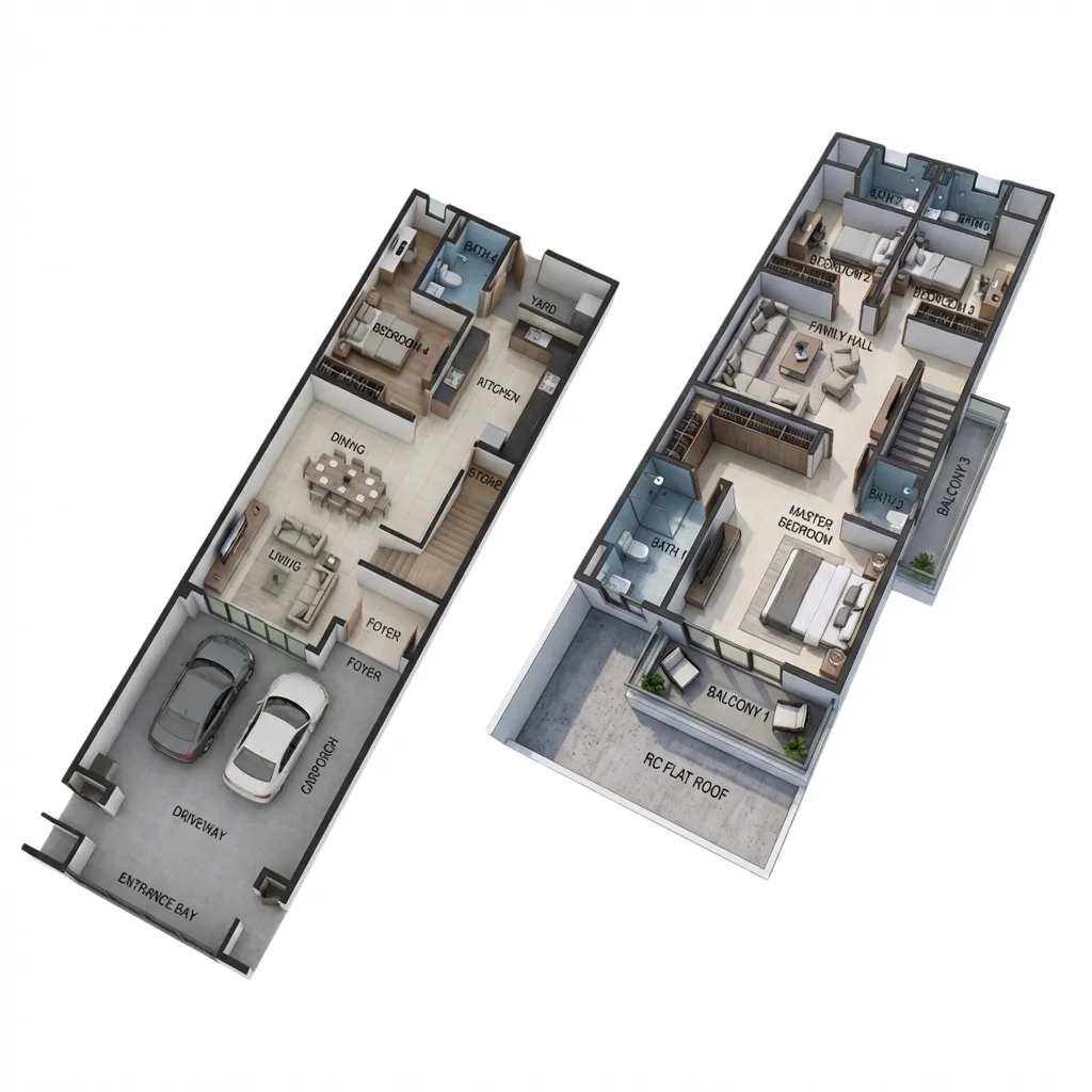 32x70 Riveria Garden Cluster Home