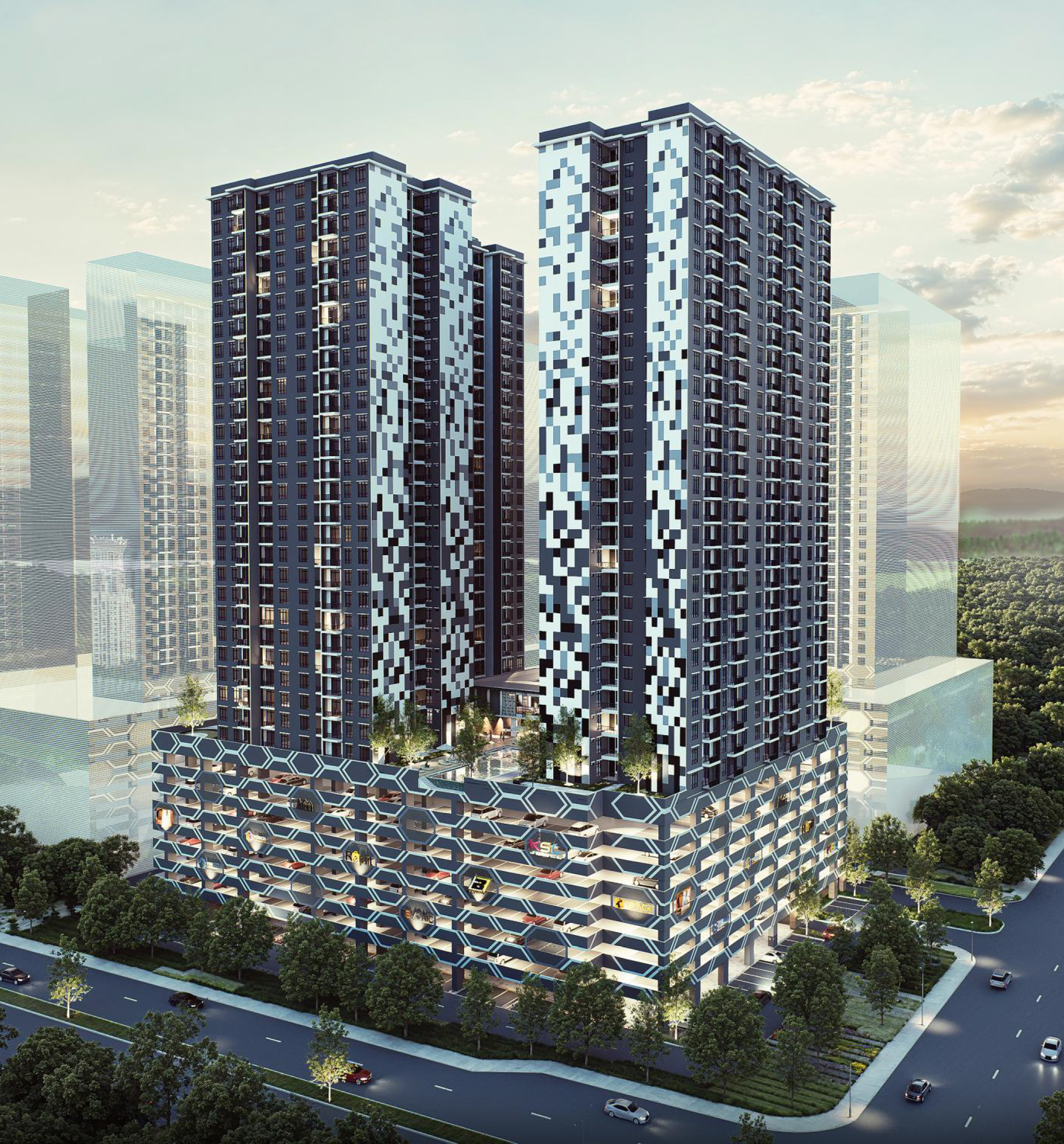Jewel Residences apartment building Masai Johor Bahru — 36 storeys, 864 units, freehold from RM250,000