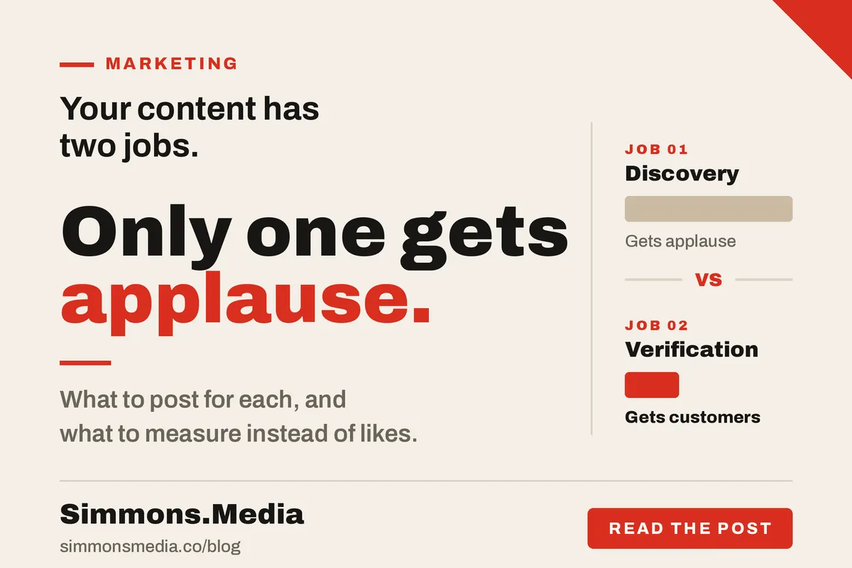 Your Content Has Two Jobs. Only One Gets Applause.