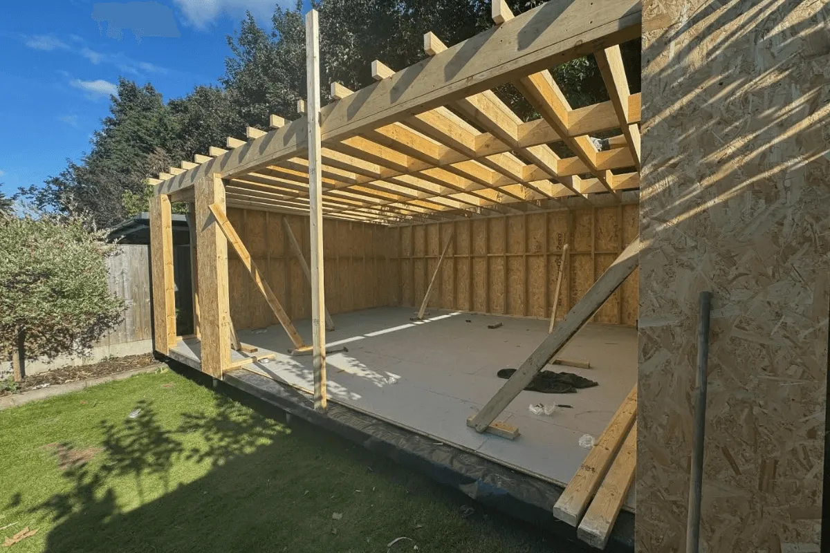 garden office being built surrey