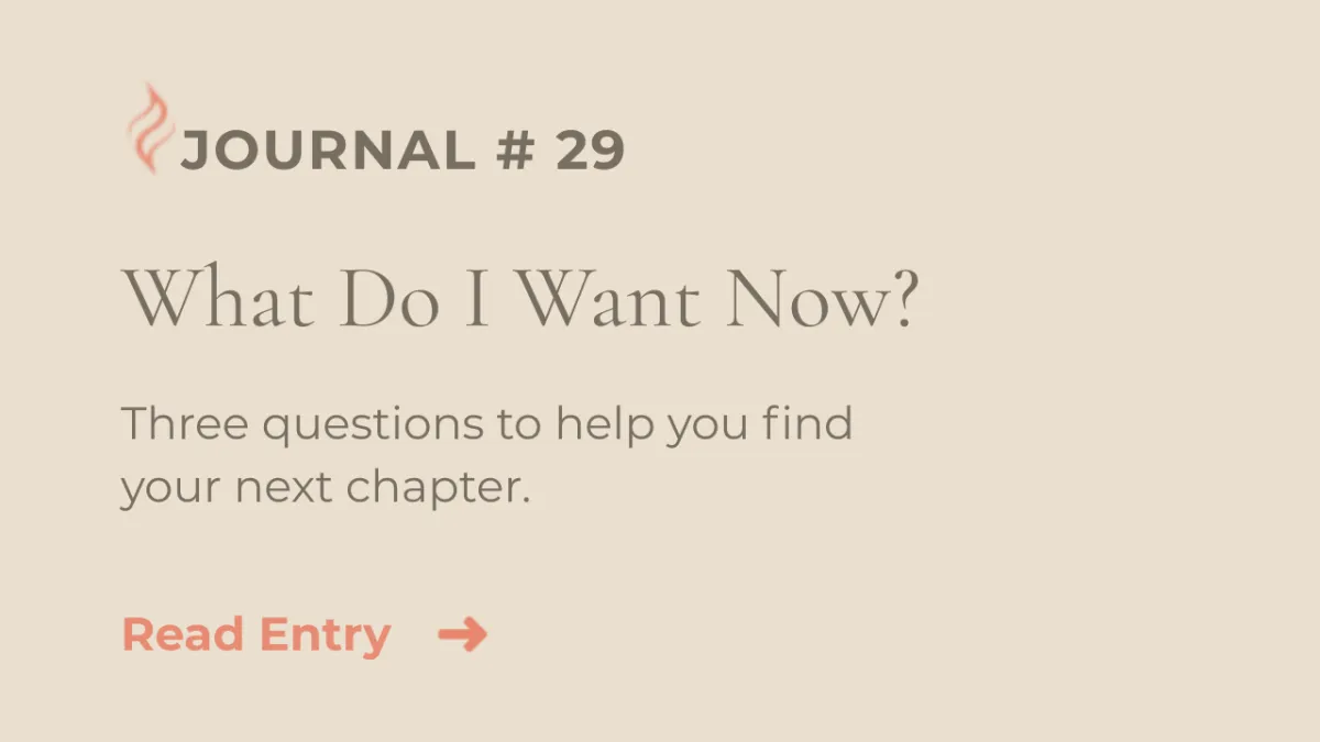 Journal Entry #29 | What Do I Want Now?