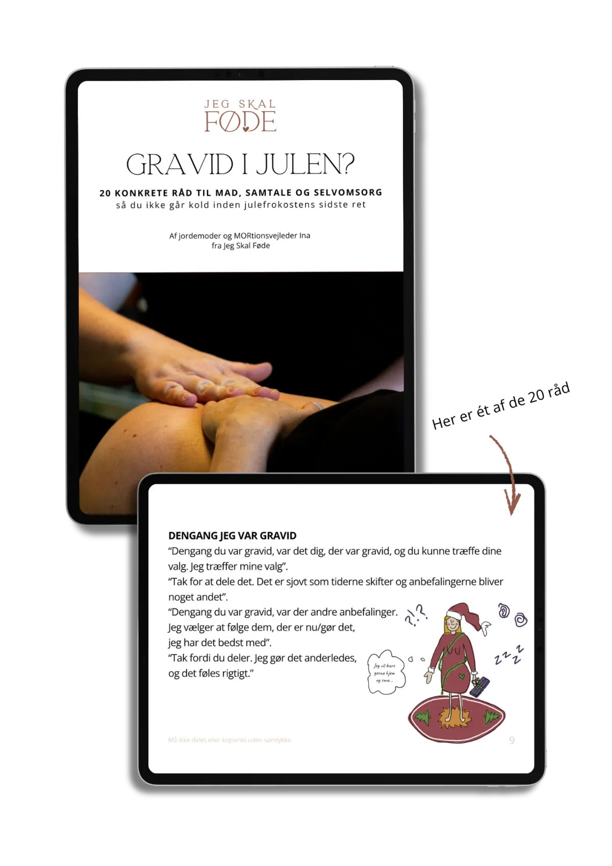 Forside til e-bog om at være gravid i julen