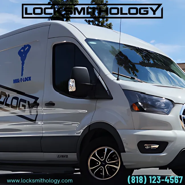 work van with logo- best locksmith near west hills - Locksmithology