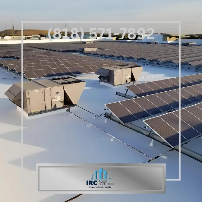 Acrylic Roof Coating near Santa Clarita - Commercial Roofers - IRC Roof Solutions - Santa Clarita, CA
