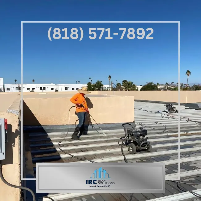 Acrylic Roof Coating near Santa Clarita - Commercial Roofers - IRC Roof Solutions - Santa Clarita, CA