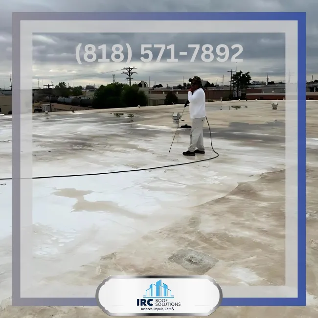Acrylic Re-Coating near Santa Clarita - Commercial Roofers - IRC Roof Solutions - Santa Clarita, CA