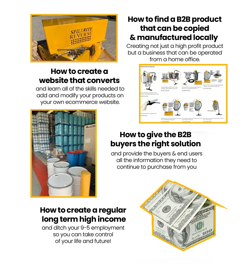 Learn How To start a home based business & Copy, Sell & Build your own B2B product that generates 6 figure income