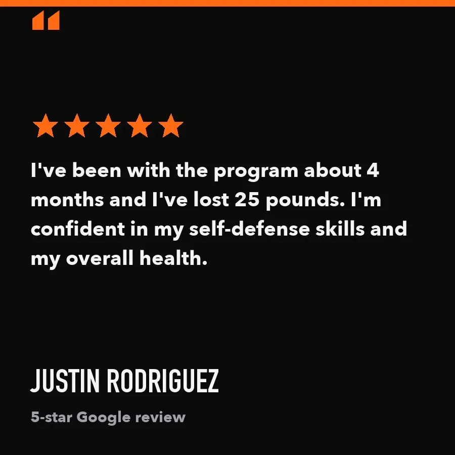 5-star Google review of BoxingRX from Justin Rodriguez