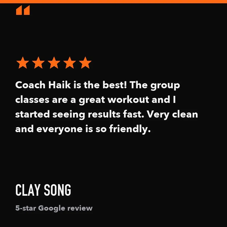 5-star Google review of BoxingRX from Clay Song