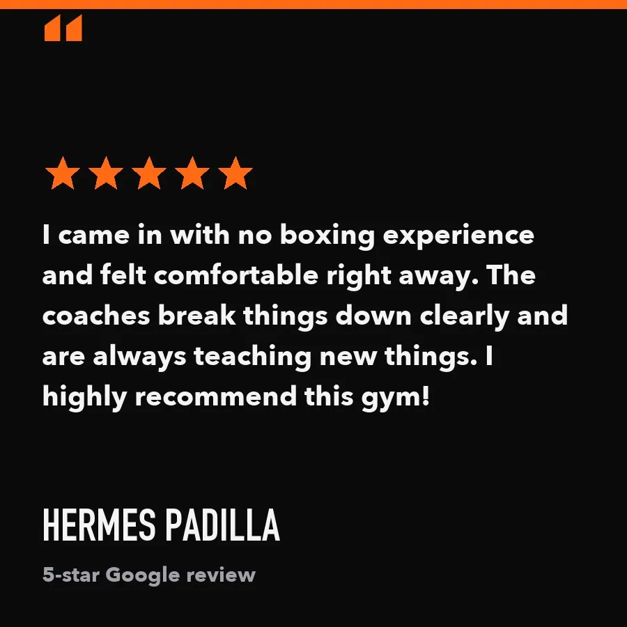5-star Google review of BoxingRX from Hermes Padilla
