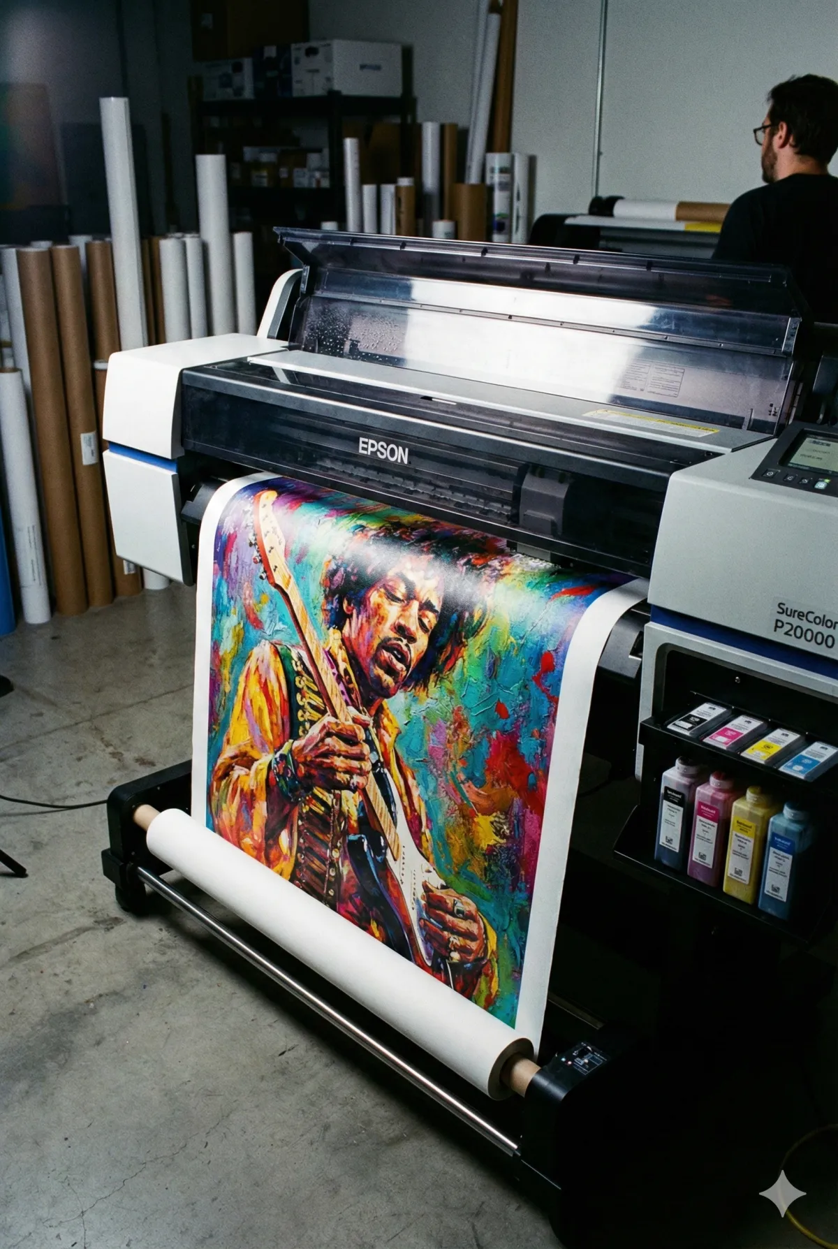 a number seven sign on top of a metal structure