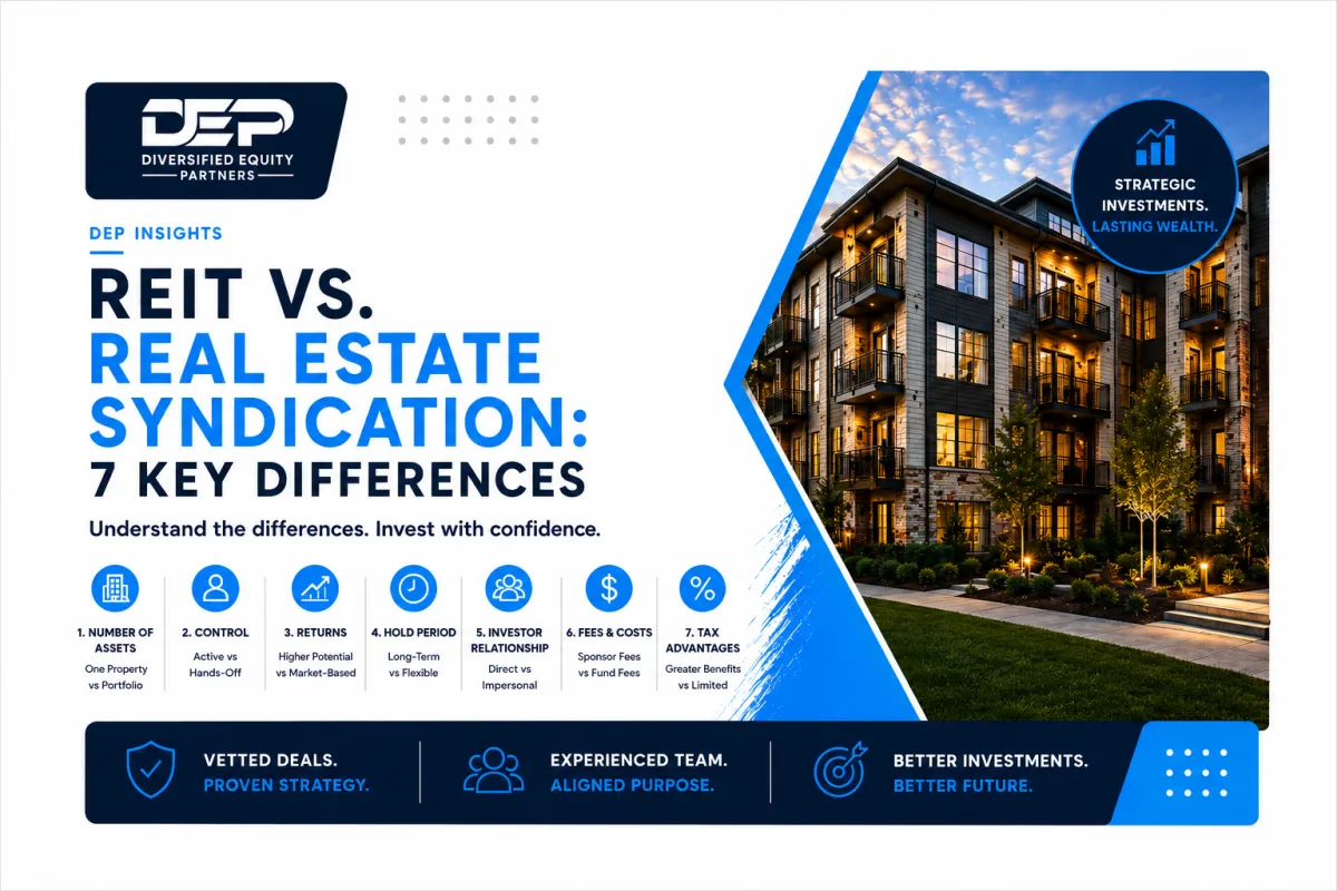 REIT vs. Real Estate Syndication: 7 Key Differences