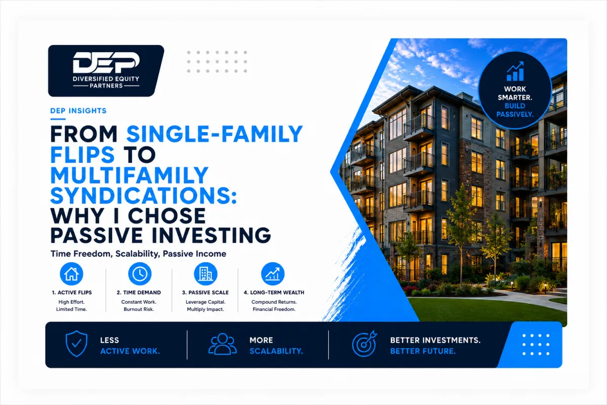 From Single-Family Flips to Multifamily Syndications: Why I Chose Passive Investing