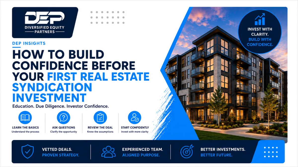 How to Build Confidence Before Your First Real Estate Syndication Investment