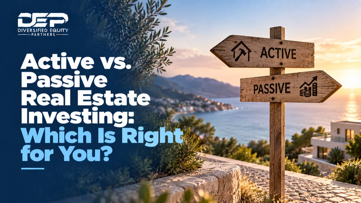 Active vs passive real estate investing comparison for investors