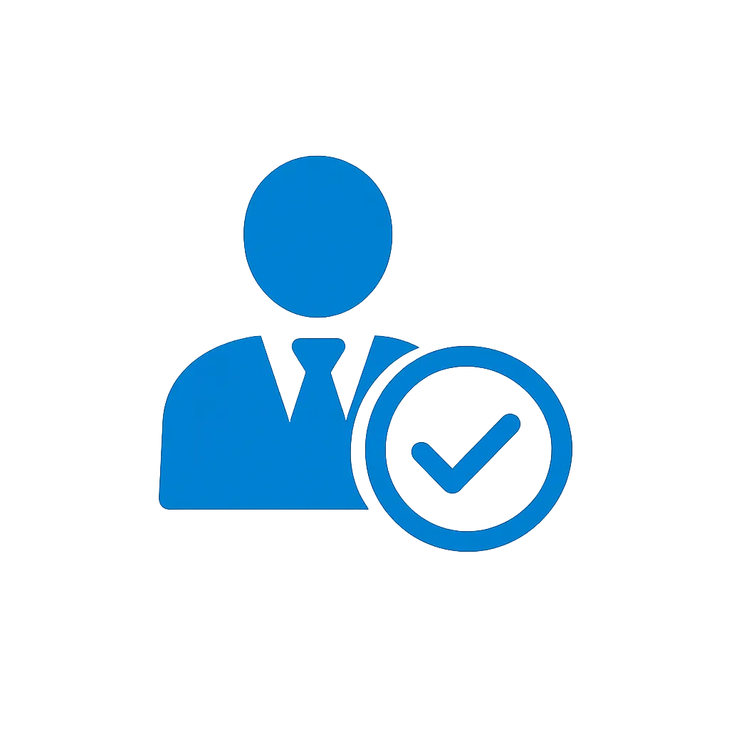 Qualified leads icon in blue design