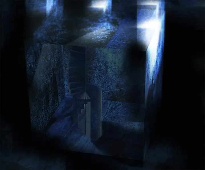 Ilustracja cyfrowa, schody