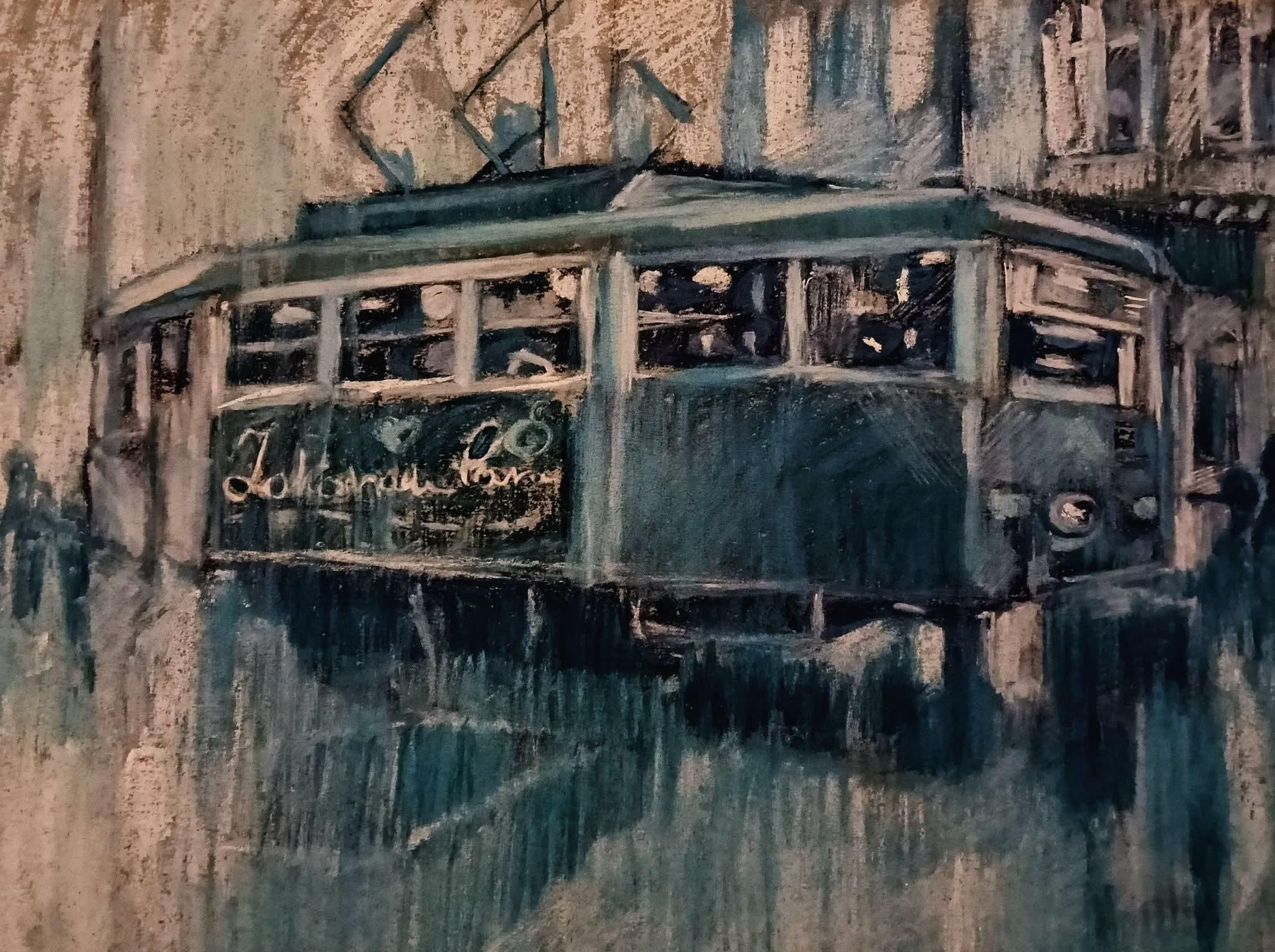 Ilustracja w technice pasteli suchych, Ślimak