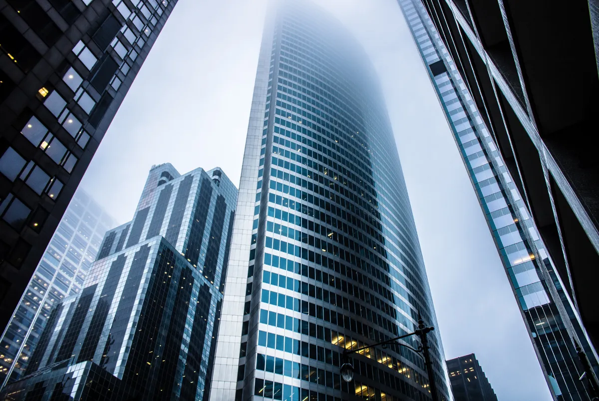 big glass commercial high rise