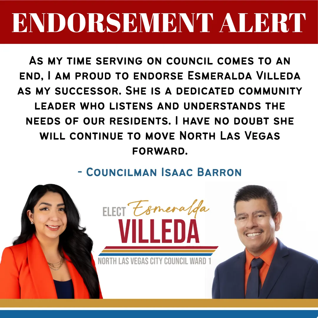 Councilman Isaac Barron Endorses Esmeralda Villeda as His Successor