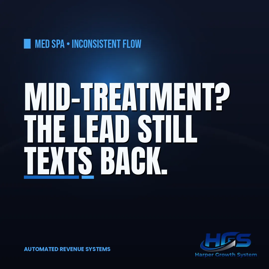 Med spa missed-call text-back automatically texting a prospective client after a missed call so the front desk recovers the lead