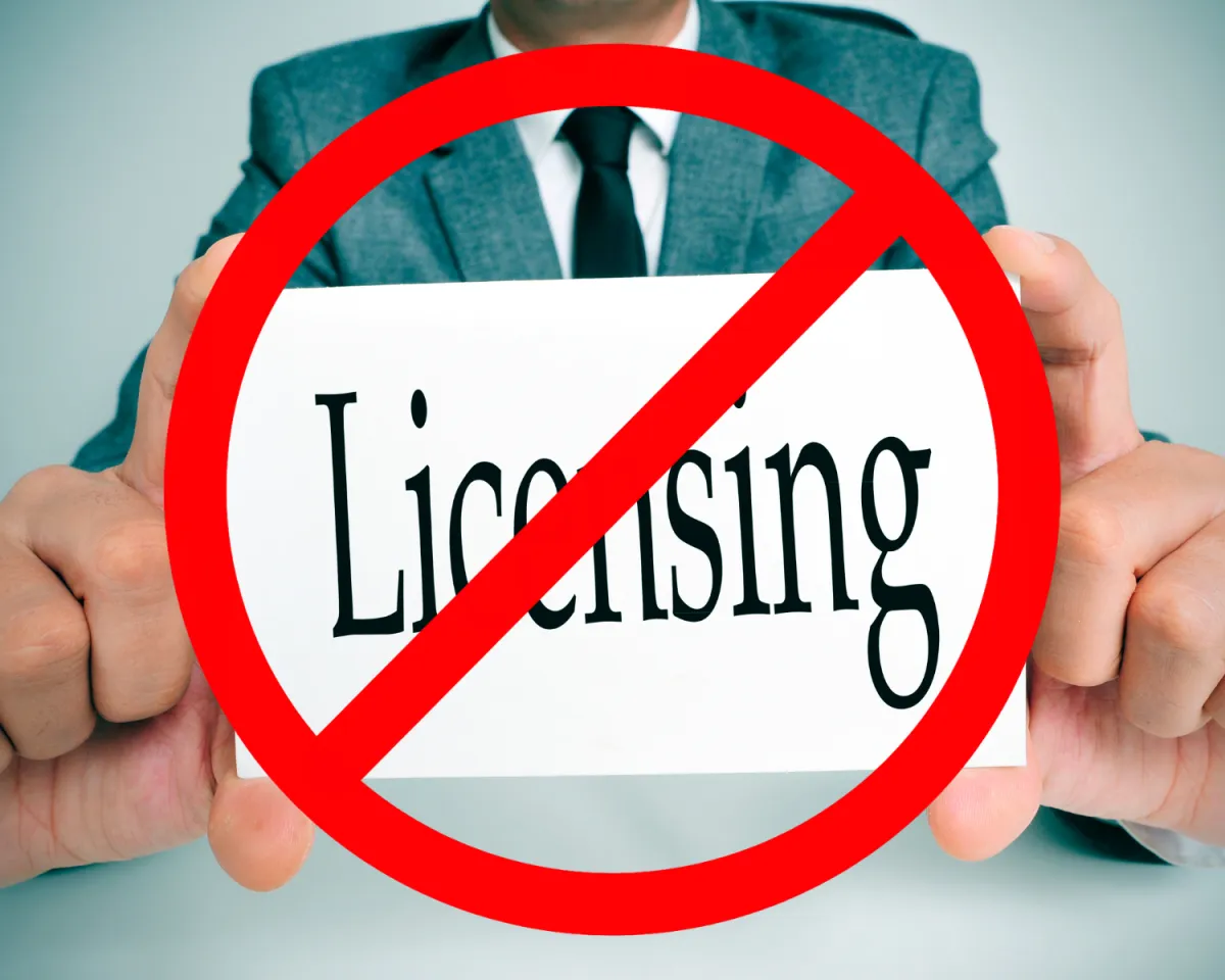 no licensing required