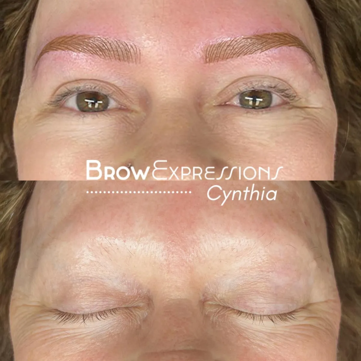 Dramatic before and after of microblading results in Los Angeles, CA