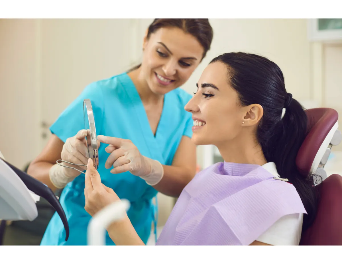 teeth whitening client