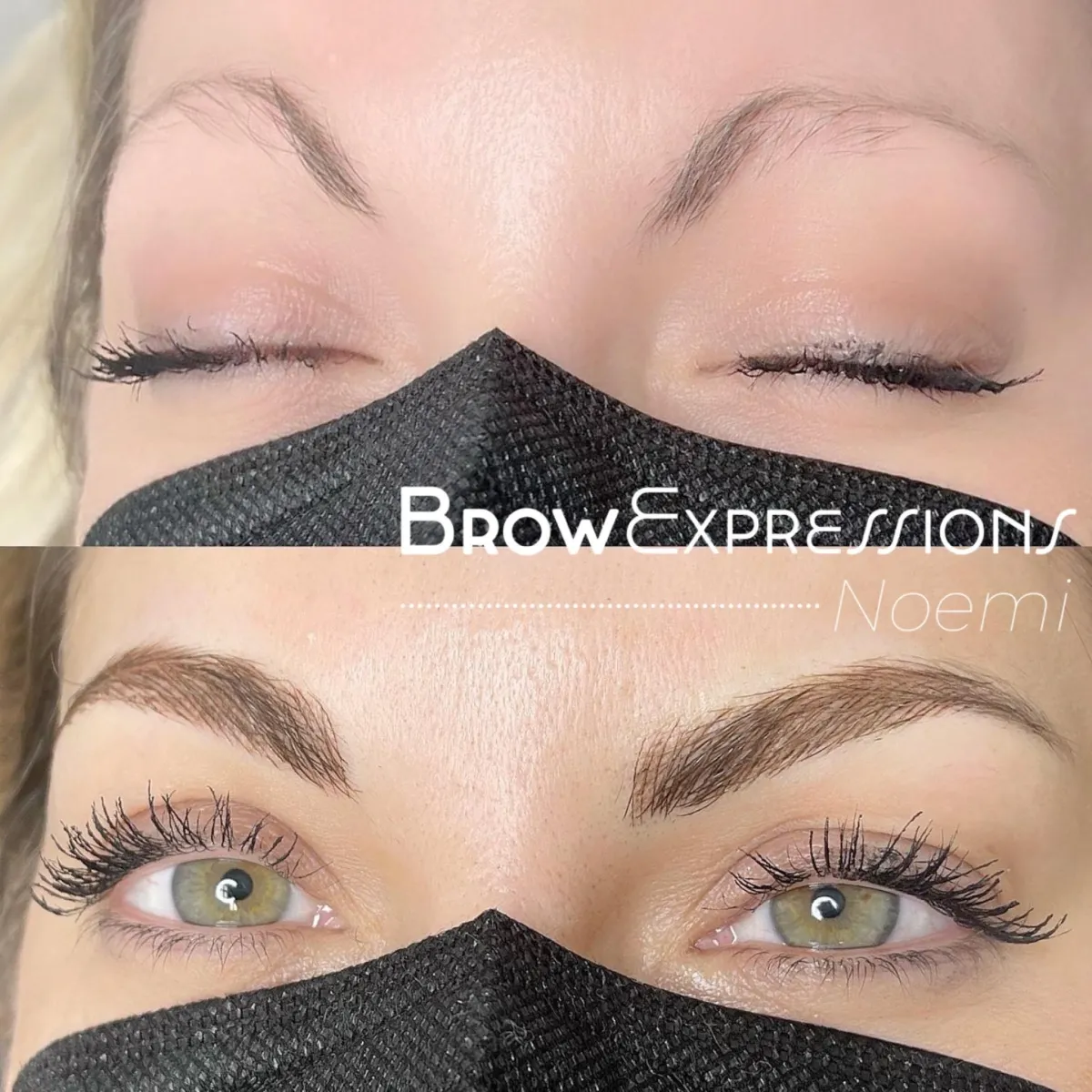 Los Angeles client shows off new microbladed brows in a stunning transformation photo