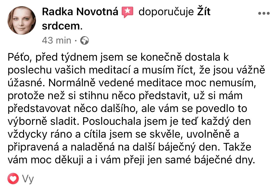 recenze zázračné meditace Radka