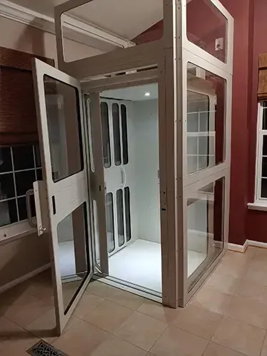 Modern glass-enclosed home elevators for sale. Showcase your style with residential elevator installation by certified local experts.