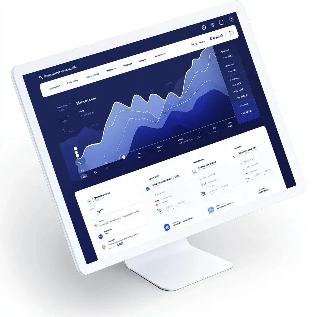 Interactive data dashboard displayed on a desktop computer screen.