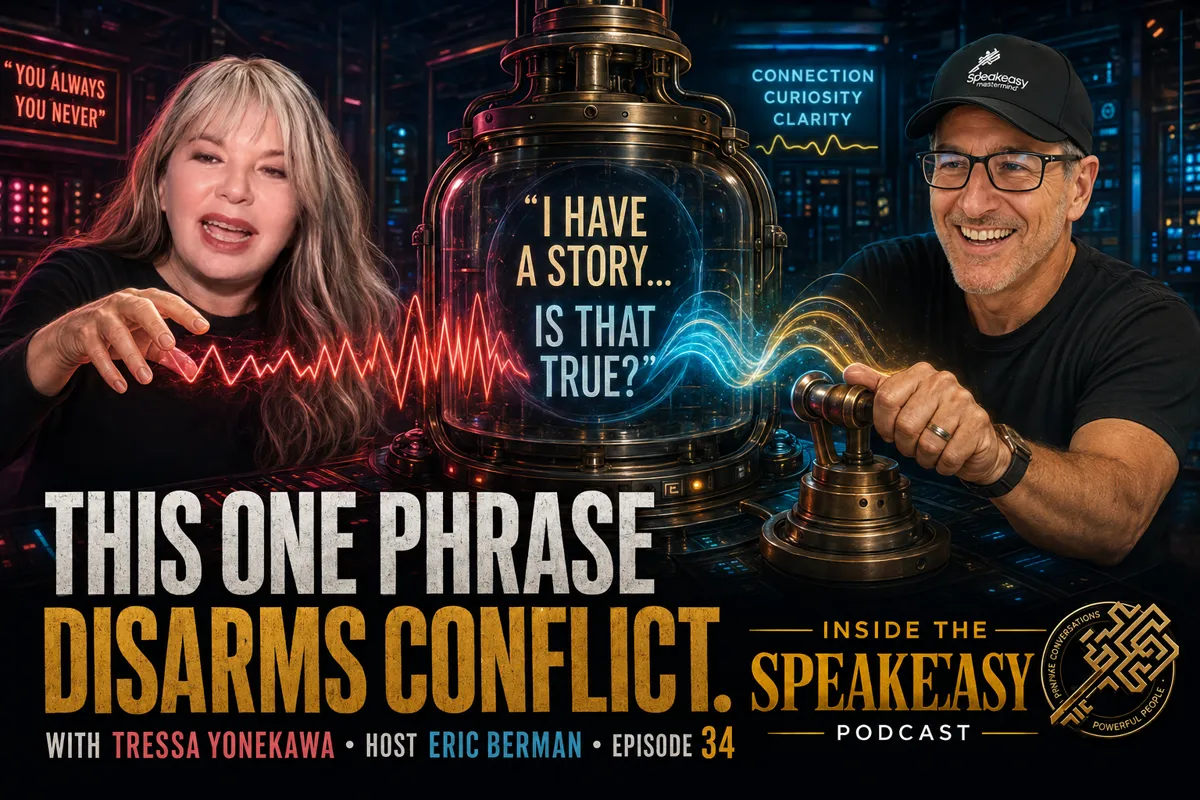 Tressa Yonekawa discussing self-worth, communication, and trust in relationships on the Speakeasy Podcast