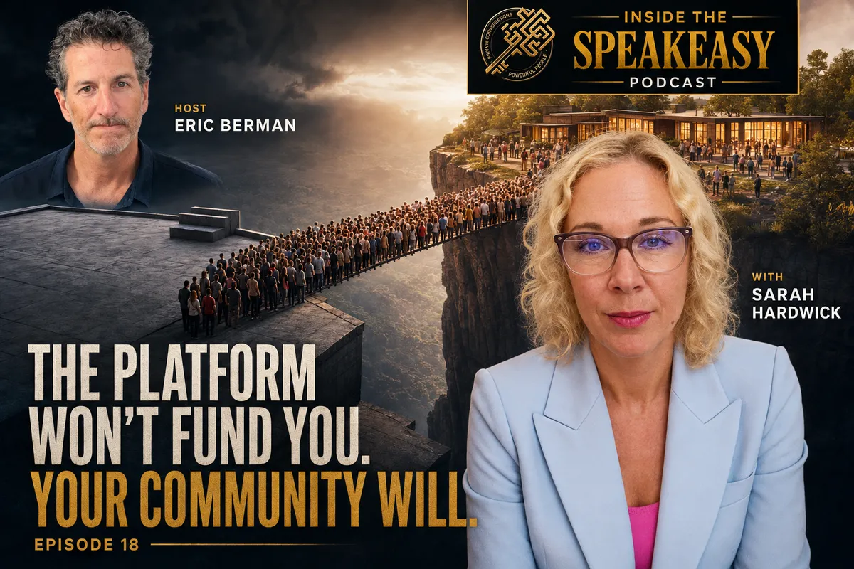 Sarah Hardwick discussing values-based marketing and equity crowdfunding on the Speakeasy Podcast