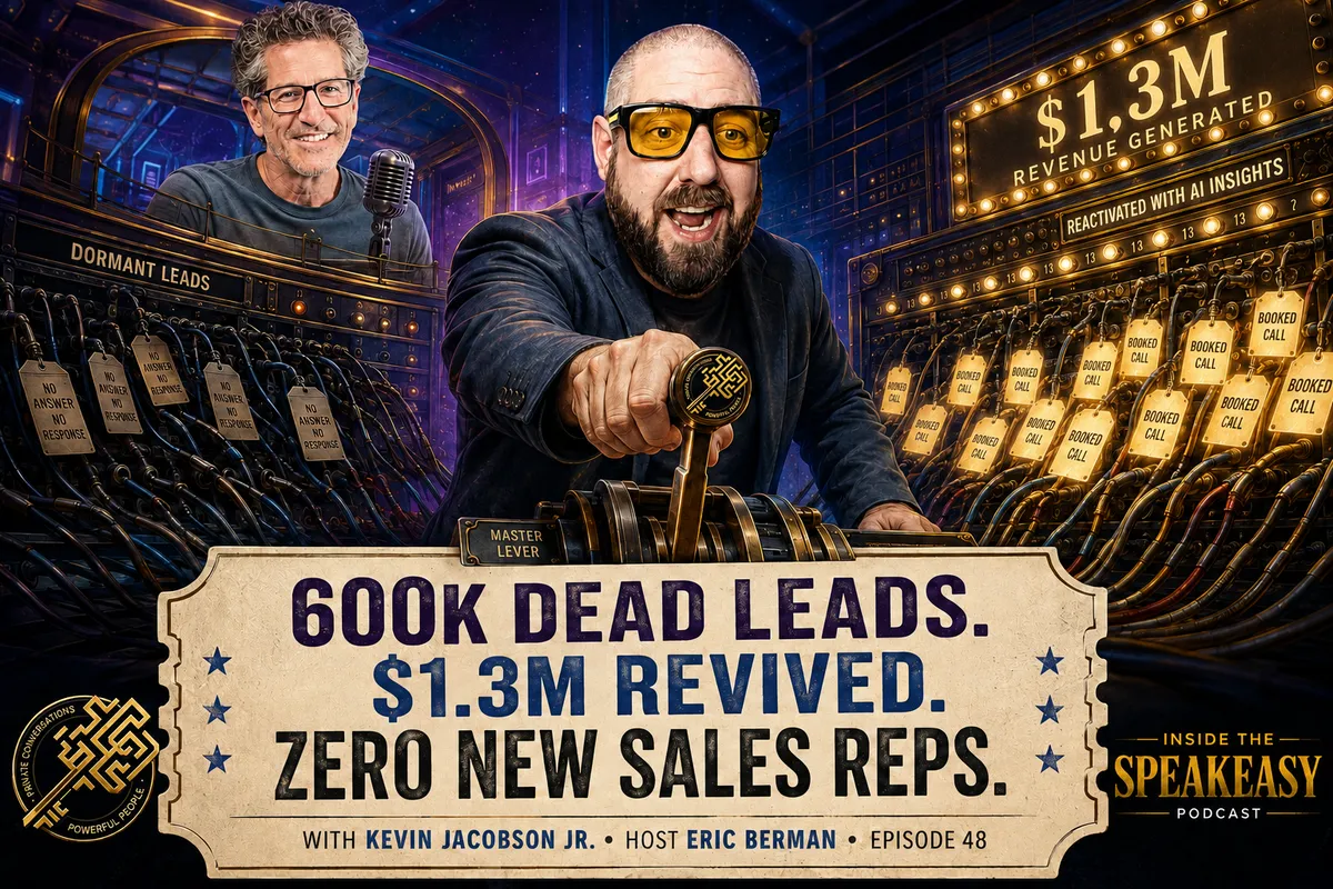 Kevin Jacobson Jr. discussing AI sales systems and voice AI on the Speakeasy Podcast
