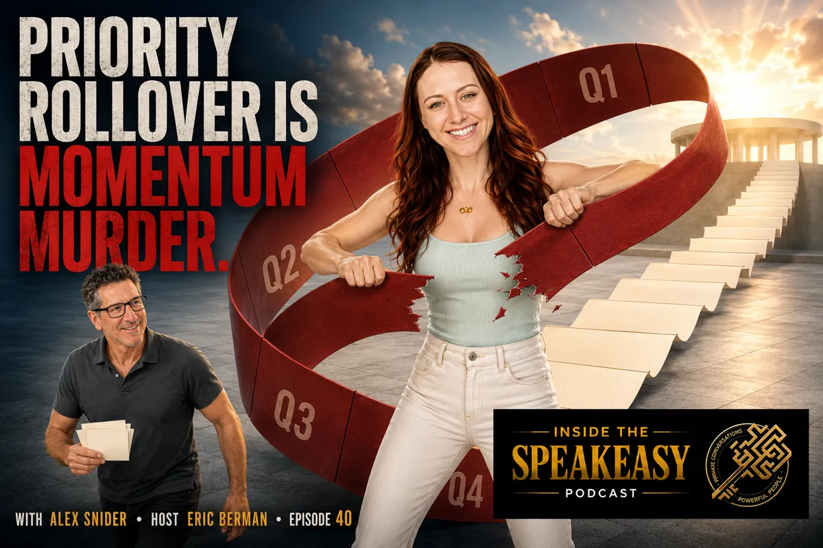 Alex Snider discussing delegation, servant leadership, and the shift from manager to leader on the Speakeasy Podcast