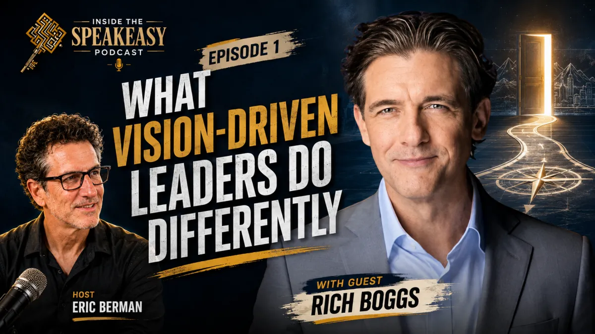 Rich Boggs discussing vision-driven selling on the Speakeasy Podcast