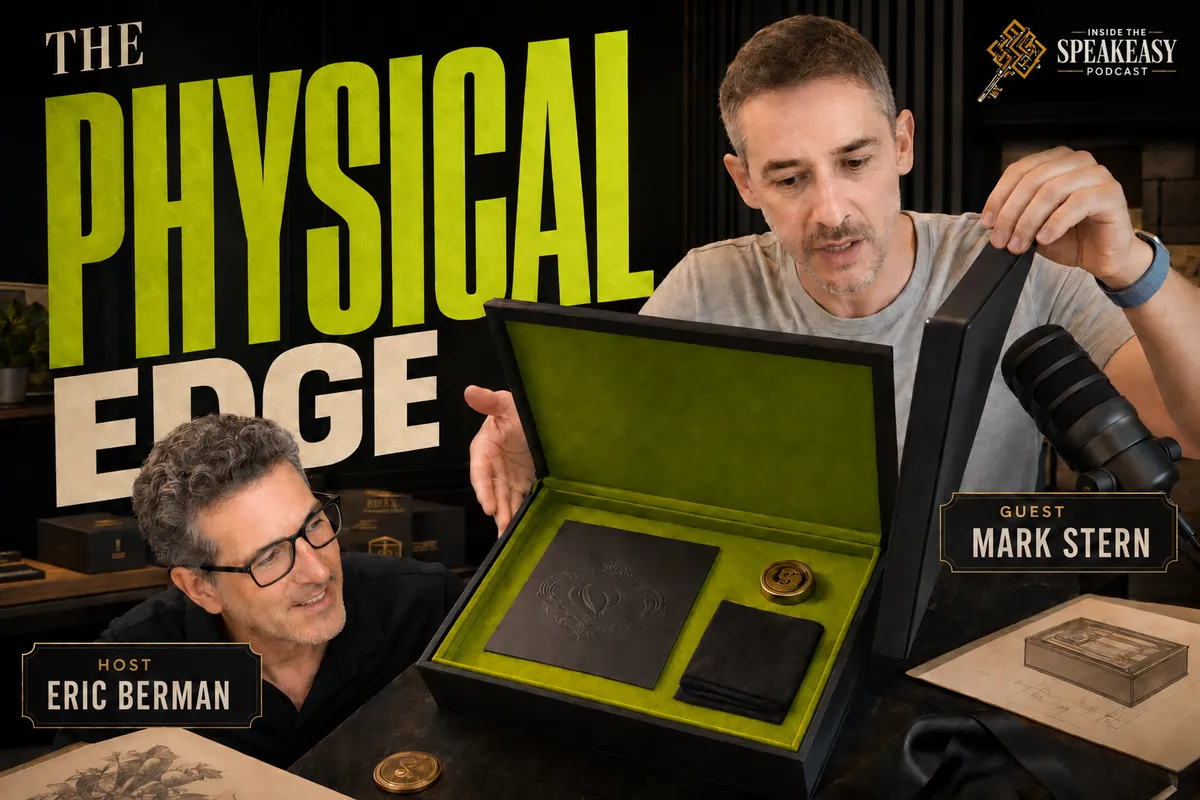 Mark Stern discussing custom box experiences and customer onboarding on the Speakeasy Podcast