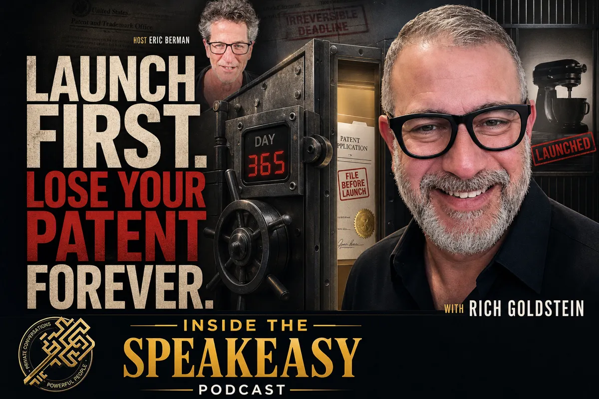 Rich Goldstein discussing patents, trademarks and IP strategy for entrepreneurs on the Speakeasy Podcast
