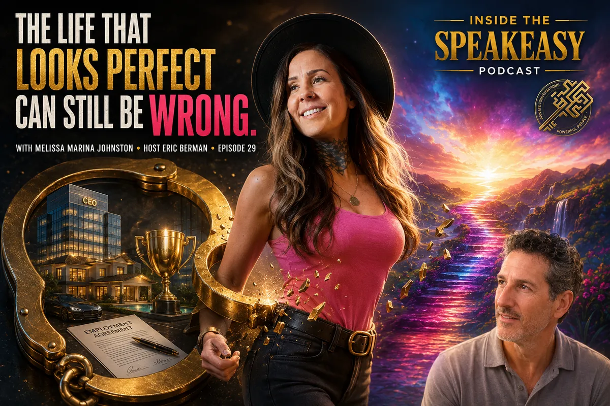 Melissa Marina Johnston discussing subconscious healing, the Akashic Records, and finding your calling on the Speakeasy Podcast