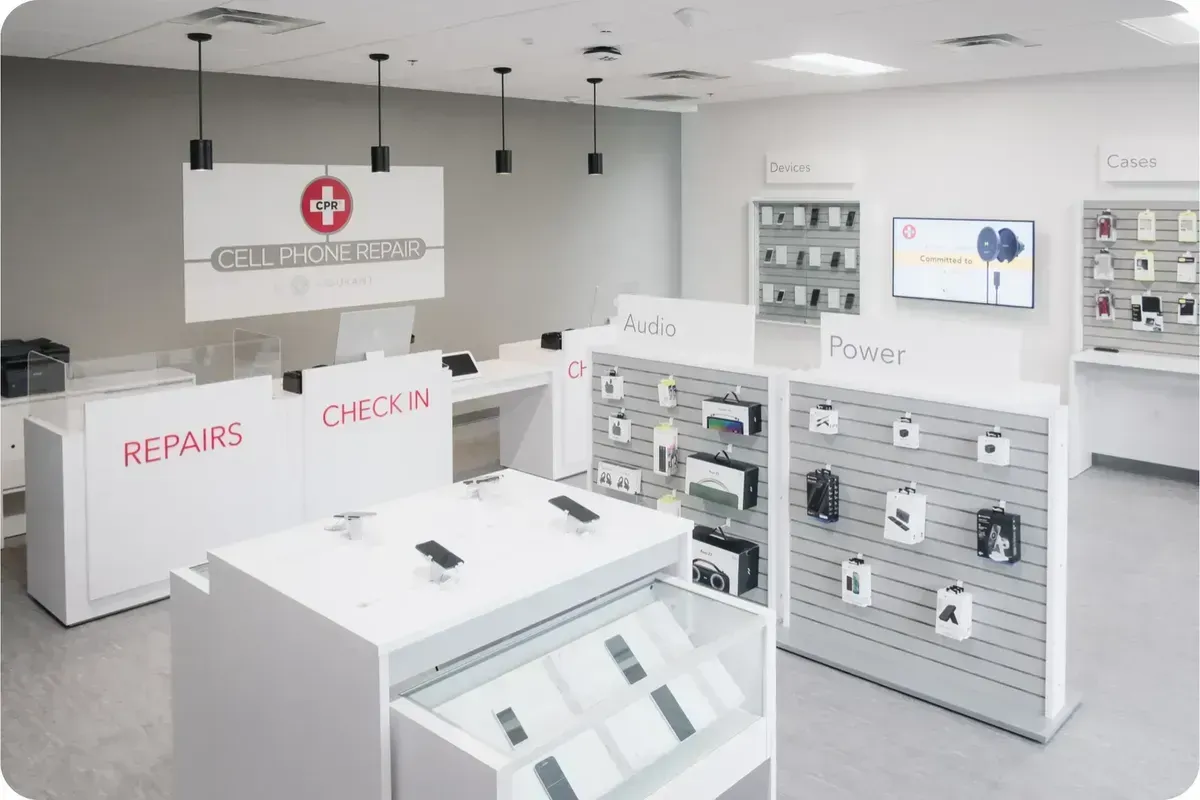Inside a CPR Cell Phone Repair store