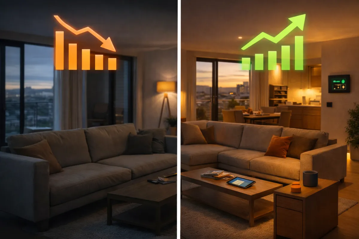 Elettricista che controlla l’impianto elettrico di una casa