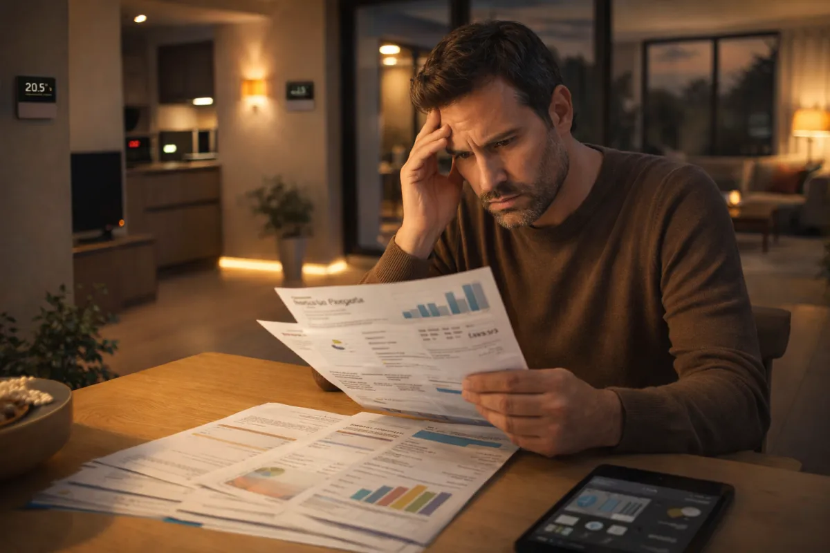 Elettricista che controlla il quadro elettrico in un appartamento