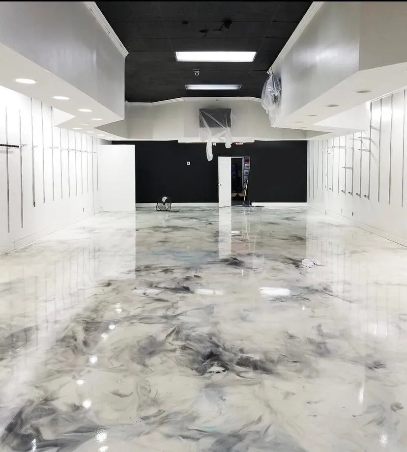 Designer Epoxy Floor Done in Kansas City by Onyx Luxury Epoxy