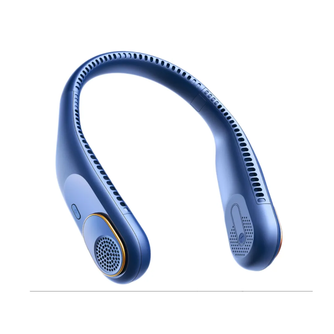 Blue Portable Neck Fan