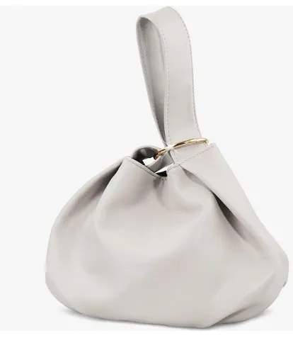 Women's Clutch Soft Vegan Leather Hobo Top Handle Bag Small Tote Purse