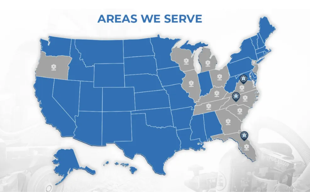 Service Areas North Carolina, South Carolina, Georgia, Florida, Ohio, Michigan, Tennessee, Wisconsin, Illinois