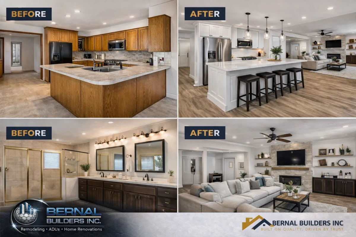 before & after homes with modern kitchens